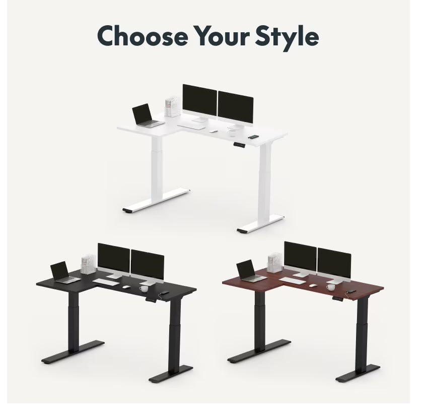 Neva X FlexiSpot L shape Standing Desk