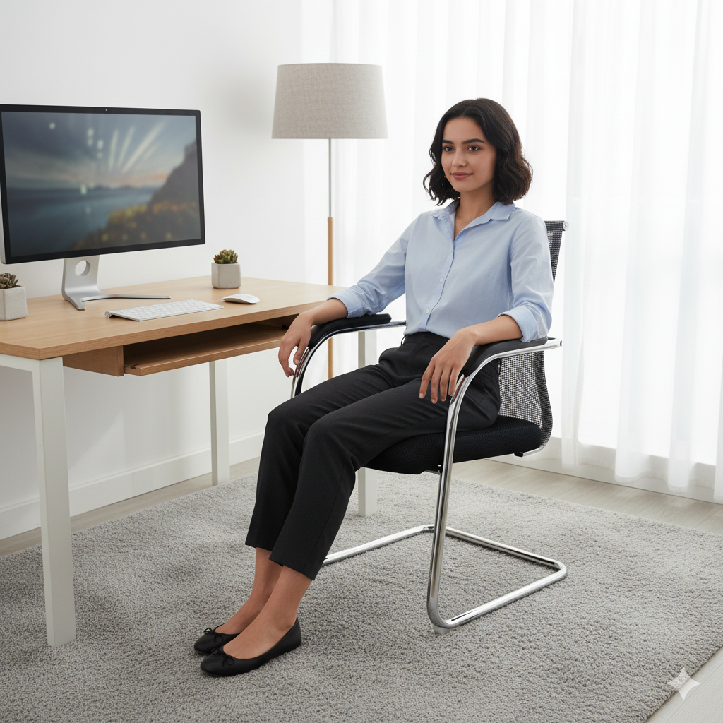 Cantilever Mesh Chair