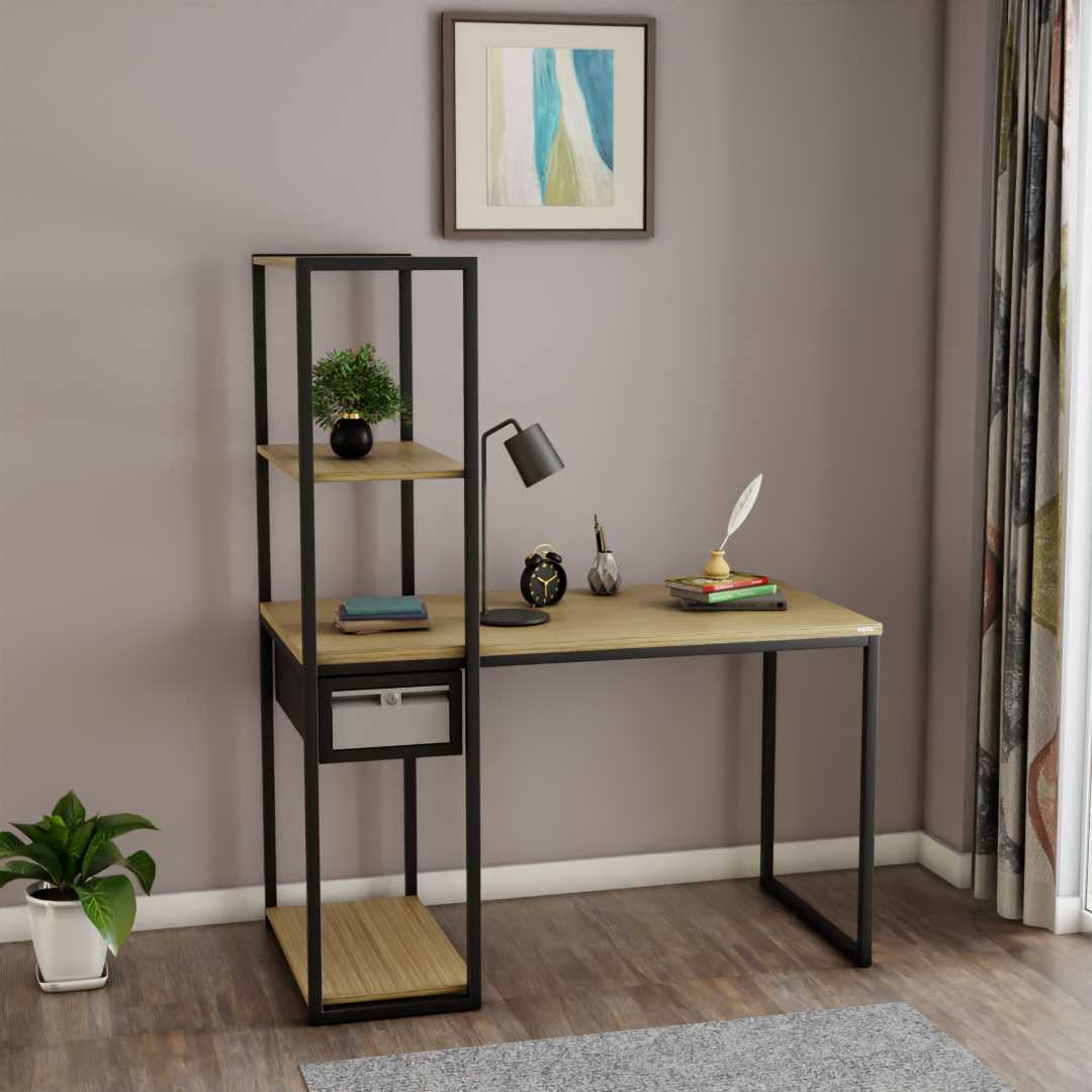 Neva Spot Desk With Moduler Rack+drawer